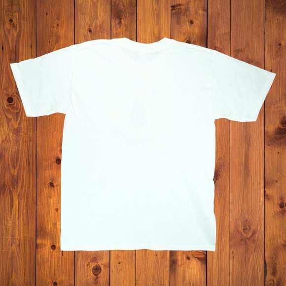 VINTAGE Florida Men T-Shirt Large White Graphic Orlando Castle Embroidered NEW - Picture 5 of 5